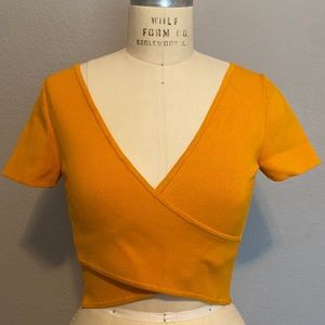 Babaton Sculpt Knit Cross-Front Top